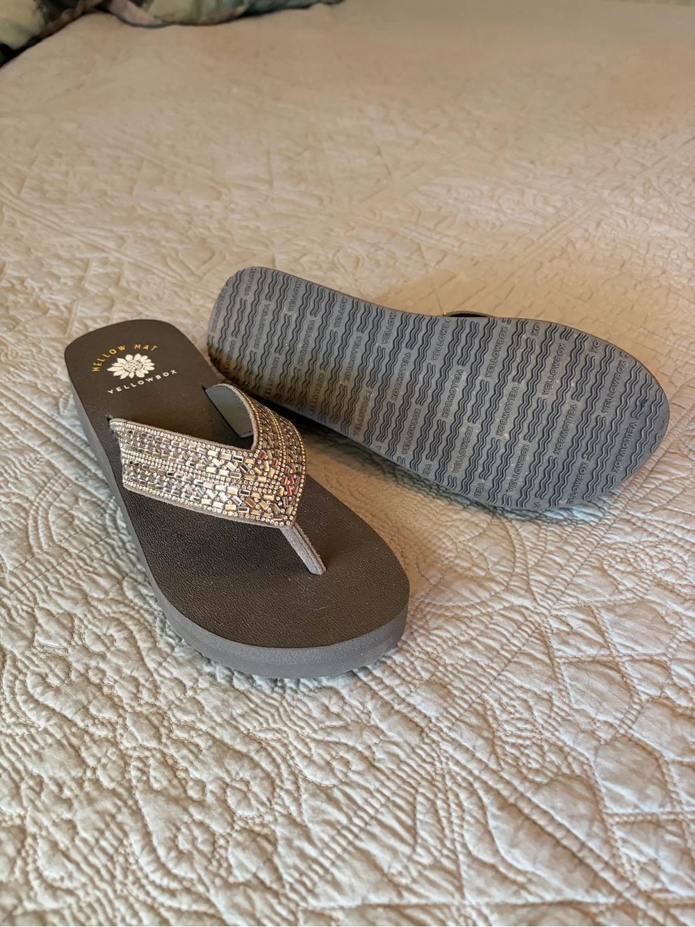 Yellow Box Flip Flops - Picture 2 of 3